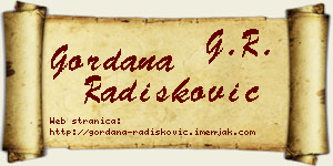 Gordana Radišković vizit kartica